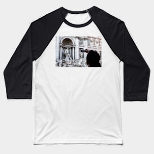 Trvi Fountain in Rome, Roma Baseball T-Shirt